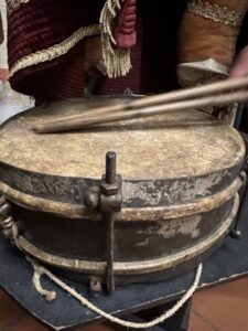 Original drums with sticks