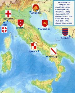 The eight Italian Maritime Republics