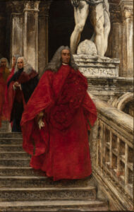 A painting of the last Senate of the Republic of Venice by Vittorio Emanuele Bressanin