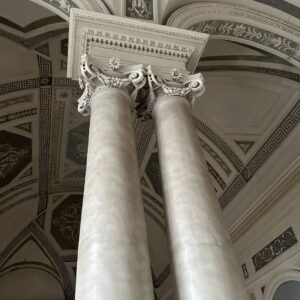 Details of the marble staircase